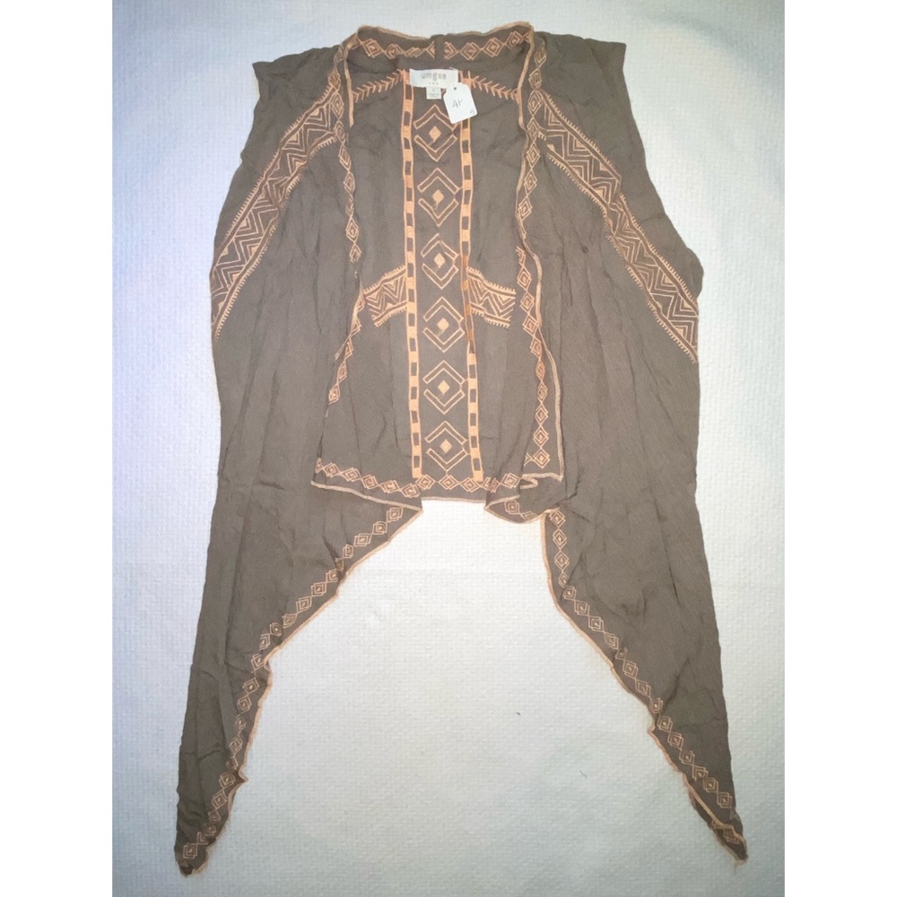 Aztec Print Vest/Cardigan